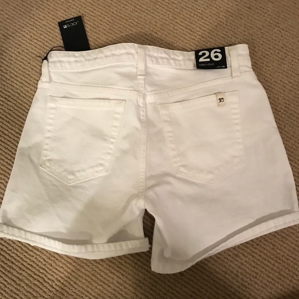 Joe’s rolled white Jean shorts 26